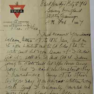 Letter to Rhea Burch - Feburary 1917