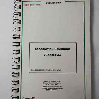 Recognition handbook Yugoslavia