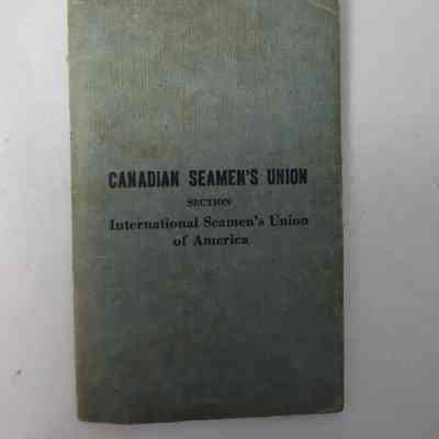 Canadian seamen's union membership booklet