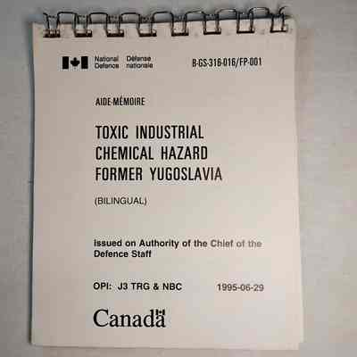 Toxic industrial chemical hazard former Yugoslavia
