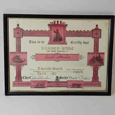 TSFD Member Certificate - H. Wade