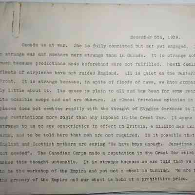 Canadian Corps letter