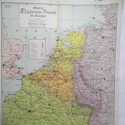Front of object C: Map of the western front in Europe