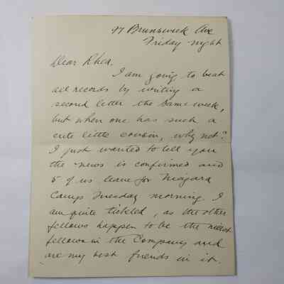 Letter to Rhea Burch - 1916