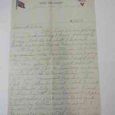 Letter from Leon to Rhea - June 2nd 1918