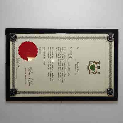 TSFD Certificate - H. Wade