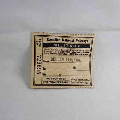 Canadian national railway ticket