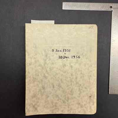 Philesian Lodge No. 40 Record Book 8 Jan 1951 - 10 Dec 1956