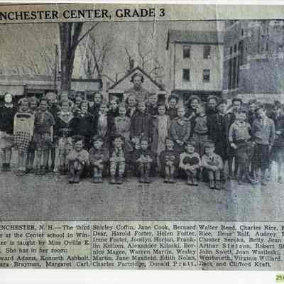 Third Grade Class Portrait, Center School, Winchester, NH