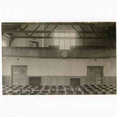 Interior View Town Hall Winchester N.H.