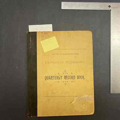 Patrons of Husbandry Record Book of Secretary's Quarterly Reports from Arlington Grange #139 to Secretary New Hampshire State Grange 1899-1908