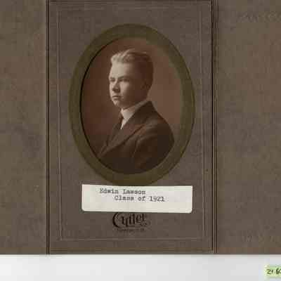 Portrait of Edwin Lawson, Class of 1921
