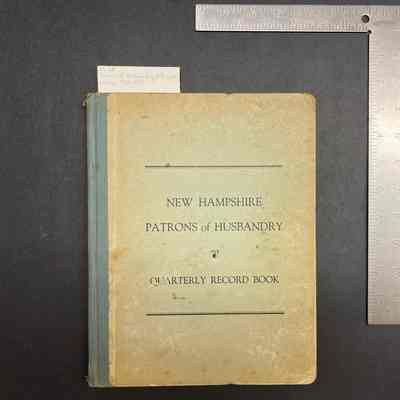 Patrons of Husbandry Record Book of Secretary's Quarterly Reports from Arlington Grange #139 to Secretary New Hampshire State Grange 1939-1949