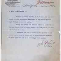 Employer Recommendations, (2 folders, 1899,1913)
