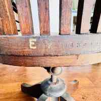          A wooden swivel office chair picture number 8
   