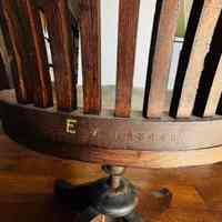          A wooden swivel office chair picture number 9
   