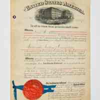 Patent Certificate for Louis H. Latimer’s "Apparatus for Cooling and Disinfecting"