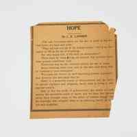 "Hope" Poem by Lewis Latimer