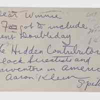          Correspondence Sent and Received, (6 folders, ca. 1960-ca. 1985) picture number 38
   