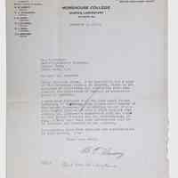 Letter from B.T. Harvey to Mr. J. Wardlaw, Secretary of Edison Pioneers