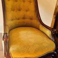Victorian-Style Slipper Armchair Upholstered Chair from Lewis Latimer