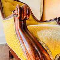          Victorian-Style Slipper Armchair Upholstered Chair from Lewis Latimer's Home picture number 3
   