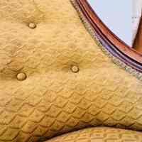          Victorian-Style Slipper Armchair Upholstered Chair from Lewis Latimer's Home picture number 4
   