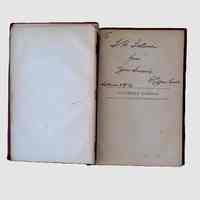          Dedication on page interior; An inscription inside 