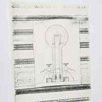 Technical Drawing of an Electric Light Bulb