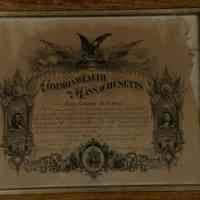 Commonwealth of Massachusetts Military Service Certificate for Lewis Howard Latimer