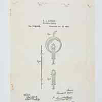 Patent Diagram – Thomas Edison’s Electric Lamp