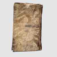          Back of Book; The spine and covers of the book are worn and aged, consistent with the book's age (over 400 years old). It appears to be bound in vellum, a common material for bookbinding in that era.
   