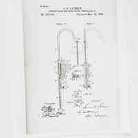          Patent Drawing for Locking Rack for Hats, Coats, and Umbrellas by Lewis H. Latimer (1896) picture number 2
   
