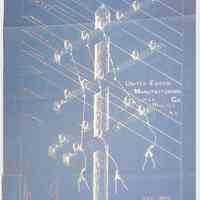 Blueprint of Telegraph Electric Pole Wiring – United Edison Manufacturing Co.