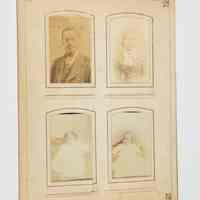 19th-Century Family Portrait Album Page