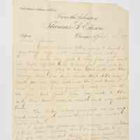 Letter from the Laboratory of Thomas A. Edison to Lewis Latimer