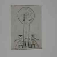 Technical Drawing of an Incandescent Light Bulb Design
