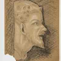 Charcoal Sketch of a Stylized Male Face