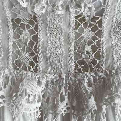 Baby's Christening dress front lace detail