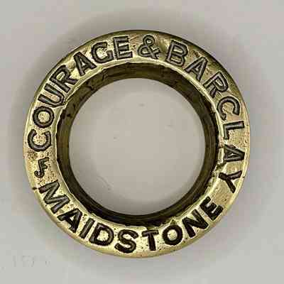 Brass Beer Barrel Collar - Courage & Barclay Maidstone