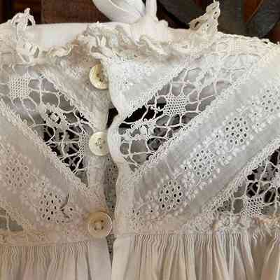 Baby's Christening dress back detail