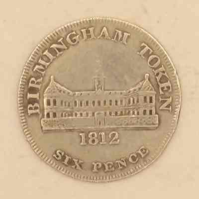Birmingham workhouse token 1812 6d