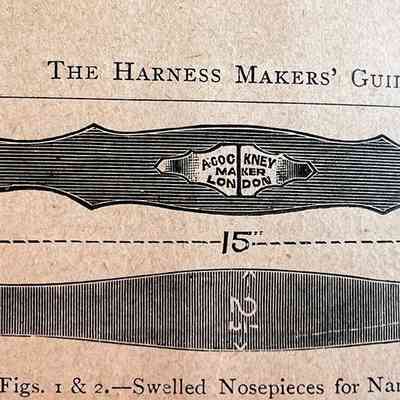 Illustration of cutting pattern for Nosepiece from The Harness Maker's Guide, 1907 (see Weblink)