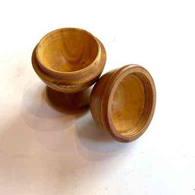 Pill silverer with top unscrewed