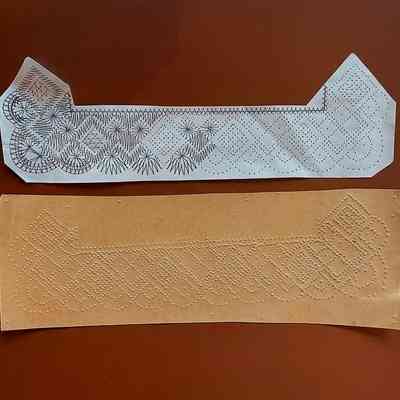 Lace pricked pattern
