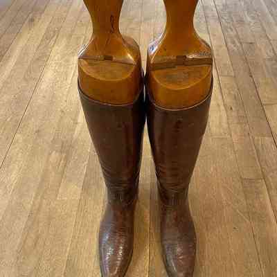 Wooden boot stretchers or trees