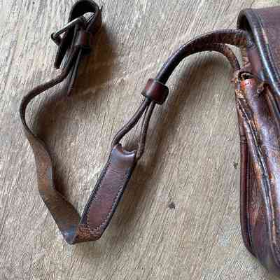 Game bag detail to show design of strap