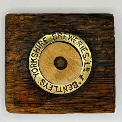 Mounted Brass Beer Barrel Collar-Bentleys Yorkshire Breweries