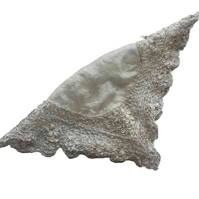 Maltese lace silk handkerchief