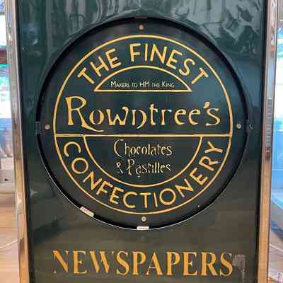 Advertising on the lower section of the machine to indicate what is for sale